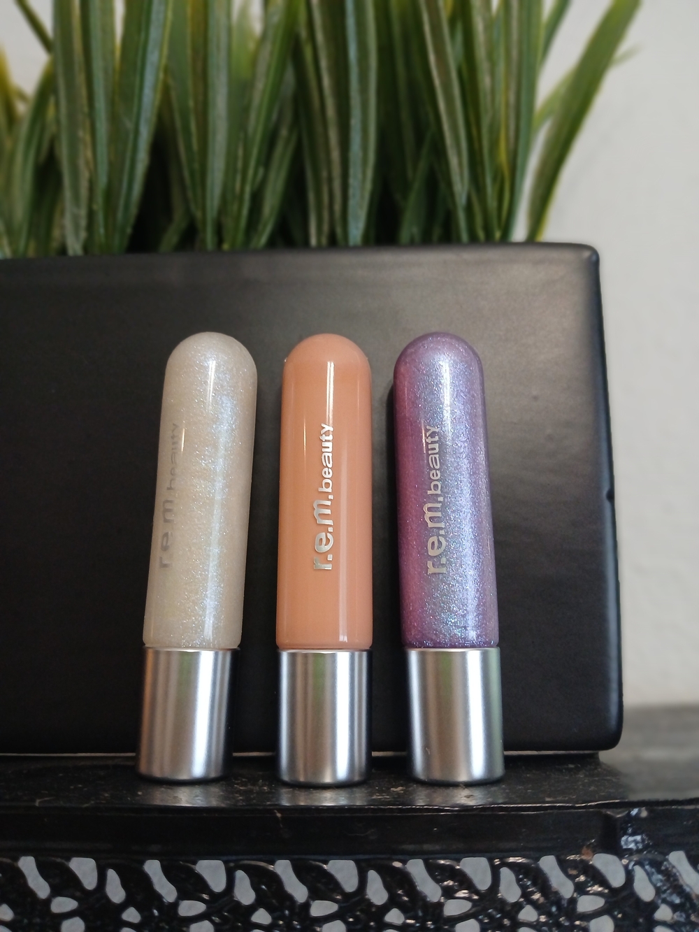 Rem Beauty Trio Lip Gloss Set – Pearl, Nude, Lavender